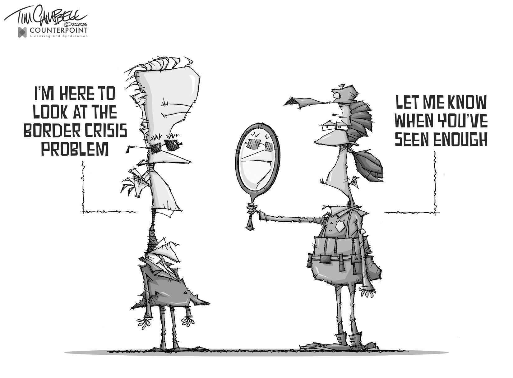 Tim Campbell cartoon